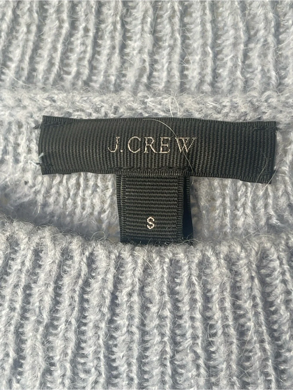 J. Crew Soft Blue Cable Knit Crewneck Sweater,,Preppy, Fall, S